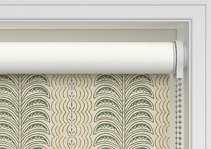 Land & Shore Fintra Stripe (Blackout), Green - Twist&Fit Roller Blind - Image 10